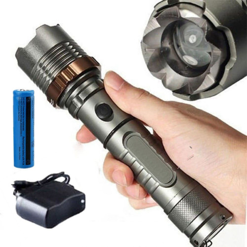 YGSell Rechargeable LED Flashlight Tactical Police T6 Super Bright Torch Zoomable