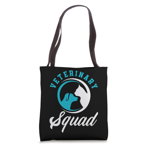 Veterinary Squad Funny Vet Tech Veterinarian Technician Tote Bag