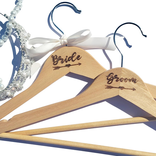 The Wood Etch: Wedding Hanger, Wedding Dress Hanger, Wedding Hangers, Wedding Hangers for Bridal Party, Wedding Hangers for Bride, Bridal Hanger, Wedding Hanger for Groom (Bride & Groom) Set of 2 The Wood Etch: Wedding Hanger, Wedding Dress Hanger, Wedding Hangers, Wedding Hangers for Bridal Party, Wedding Hangers for Bride, Bridal Hanger, Wedding Hanger for Groom (Bride & Groom) Set of 2