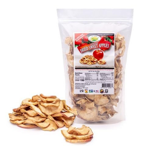 Sunrise Fresh No Sugar Added Dried Sweet Apples: Gluten-Free, Low-Calorie, No Preservatives, Unsulfured -1 lb Resealable Bag of Dehydrated Apple Slices - Delicious Dried Fruit for Healthy Snacking Sunrise Fresh No Sugar Added Dried Sweet Apples: Gluten-Free, Low-Calorie, No Preservatives, Unsulfured -1 lb Resealable Bag of Dehydrated Apple Slices - Delicious Dried Fruit for Healthy Snacking