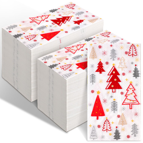 Spiareal 200 Pcs Christmas Paper Guest Towels Christmas Paper Hand Towels for Bathroom Christmas Tree Napkins for Xmas Red Paper Napkins Disposable Paper Napkin for Christmas Party Dinner Spiareal 200 Pcs Christmas Paper Guest Towels Christmas Paper Hand Towels for Bathroom Christmas Tree Napkins for Xmas Red Paper Napkins Disposable Paper Napkin for Christmas Party Dinner