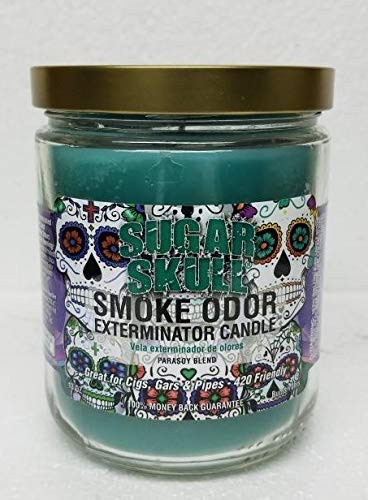 Smoke Odor Exterminator 13oz Jar Candle, Sugar Skull.