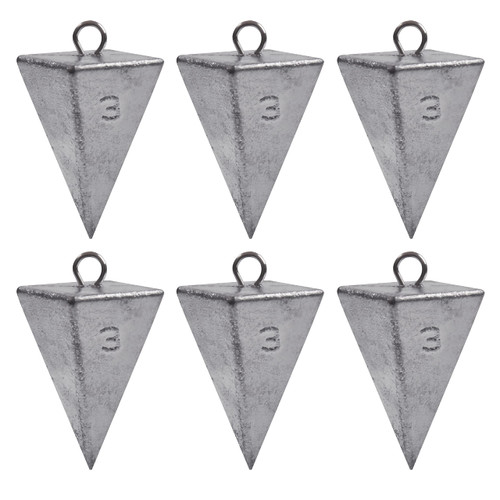 Pyramid Sinkers Fishing Weights, Bullet Fishing Sinkers Triangle Weights for Saltwater Surf Fishing Gear Tackle 1oz 2oz 3oz 4oz 5oz 6oz 8oz