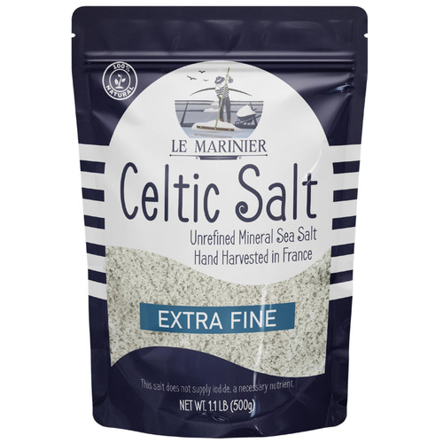 Le Marinier Celtic Salt Extra Fine, 1.1lb - 18oz. Unrefined French Sea Salt 100% Natural, Hand Harvested Mineral Celtic Salt (1.1lb Extra Fine) Le Marinier Celtic Salt Extra Fine, 1.1lb - 18oz. Unrefined French Sea Salt 100% Natural, Hand Harvested Mineral Celtic Salt (1.1lb Extra Fine)