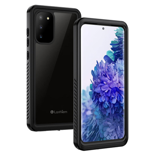 Lanhiem for Samsung Galaxy S20 FE Case 5G, IP68 Waterproof Dustproof Shockproof Case with Built-in Screen Protector Full Body Clear Cover Protective Case for Samsung S20 FE 6.5 Inch - Black