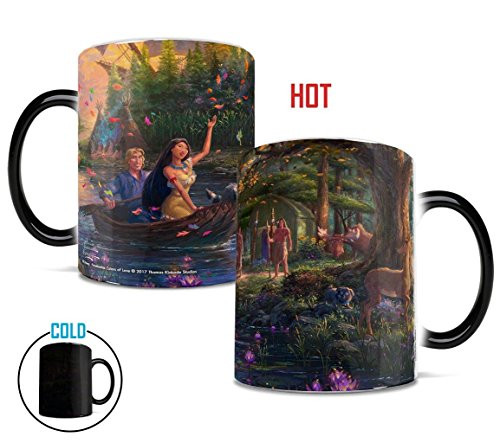 Disney Pocahontas  Thomas Kinkade  Morphing Mugs Heat Sensitive Mug  Ceramic Color Changing Heat Reveal Mug  by Trend Setters Ltd.