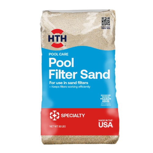 HTH 67120 Swimming Pool Care Pool Filter Sand, 50lb Filtration Media for Clean Water