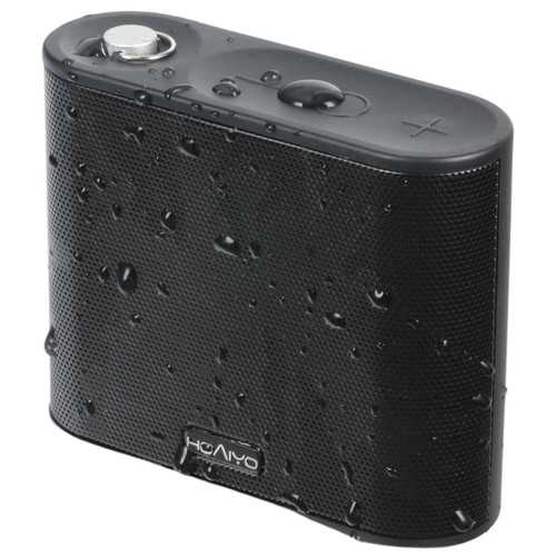HOAIYO Bluetooth Speaker, IPX7 Waterproof Shower Speaker, TWS Wireless Stereo Pairing, 18H Playtime, Microphone, Small Portable Speaker Bluetooth for Outdoor Home Travel Beach Gifts (Black)