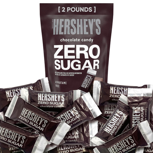 Hershys Zero Sugar Snacks Pack Miniatures Chocolate Candy Bar - 2 Pounds Approx 53 Pieces Individually Wrapped Candy - Candy Bulk Chocolate Candy - Hershys Miniatures Chocolate Zero Sugar - Candy & Chocolate Sugar Free Snacks - Bulk Candy Miniature B Hershys Zero Sugar Snacks Pack Miniatures Chocolate Candy Bar - 2 Pounds Approx 53 Pieces Individually Wrapped Candy - Candy Bulk Chocolate Candy - Hershys Miniatures Chocolate Zero Sugar - Candy & Chocolate Sugar Free Snacks - Bulk Candy Miniature B