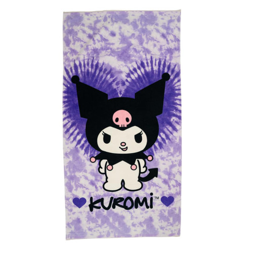 Franco Collectibles Sanrio Kuromi Super Soft Cotton Bath/Pool/Beach Towel, 60 in x 30 in, (Official Licensed Product)