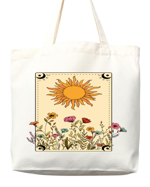 Flower Tote Bag Floral Canvas Tote Shopper Gift for Flower Lovers, Teachers, Library Bag Reusable Grocery Bag Eco-Friendly Readers' Tote Library Tote Librarian Gift (Tote Bag Only)