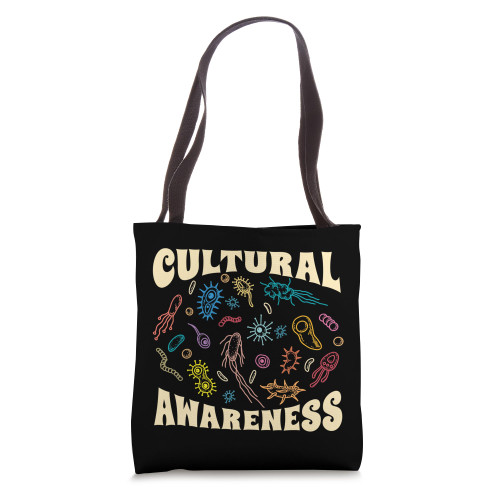 Cultural Awareness Biology Nerd Microbiology Microbiologist Tote Bag