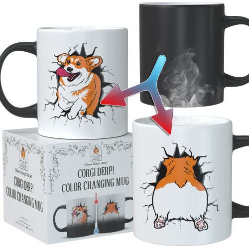 Corgi Derp! Color Changing Mug, Funniest Corgi Coffee Mug Ever, Best Corgi Gifts for Corgi Lovers, Corgi Butt with Corgi Mug, Funny Corgi Gifts for Coffee Lovers Corgi Derp! Color Changing Mug, Funniest Corgi Coffee Mug Ever, Best Corgi Gifts for Corgi Lovers, Corgi Butt with Corgi Mug, Funny Corgi Gifts for Coffee Lovers