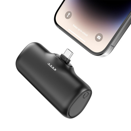 CONXWAN Small Portable Charger 5000mAh Built in Connector USB C Power Bank Mini Battery Pack Compatible with iPhone 15/15 Plus/15 Pro/15 Pro Max, Samsung, Google Pixel, Android Phones etc