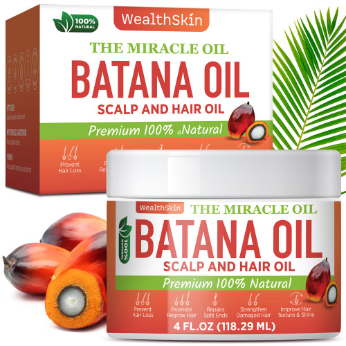 Batana Oil for Hair Growth: 100% Batana Oil from Honduras as Hair Mask, Scalp and Hair Oil. Repairs Damaged Hair & Skin, Reduces Hair Loss 4oz (4oz (118ml)) Batana Oil for Hair Growth: 100% Batana Oil from Honduras as Hair Mask, Scalp and Hair Oil. Repairs Damaged Hair & Skin, Reduces Hair Loss 4oz (4oz (118ml))