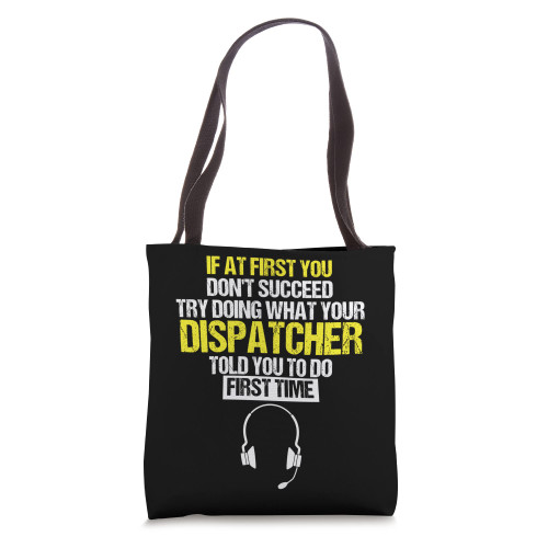 911 Dispatcher Operator American USA Flag First Responders Tote Bag