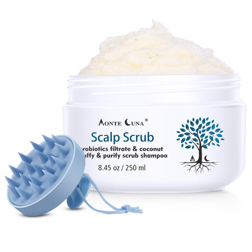 Scalp Exfoliator Scrub,Dandruff Treatment Itchy Scalp Treatment for Dandruff With Brush Scalp Exfoliator Scrub,Dandruff Treatment Itchy Scalp Treatment for Dandruff With Brush