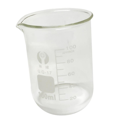 Jojomis Low Form Borosilicate Glass Beaker Measuring Chemistry Lab Glassware - 100ml