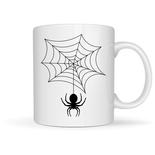 Halloween Coffee Mugs, Halloween Ceramic Mugs, Coffee Mug, Hot Chocolate Mugs, Coffee Cups, Tea Cups, Mugs, Wicked Spider Web Coffee Mug, Halloween Mugs (Black)
