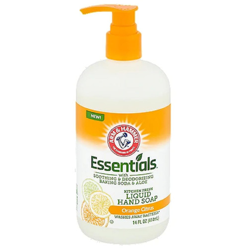 Arm & Hammer Liquid Hand Soap for Skin Cleaning - Hand Soap for Kitchen & Bathroom with Orange Citrus Scent - Natural Hand Soap Cleanses, Softens 14 FL Oz (414ml)
