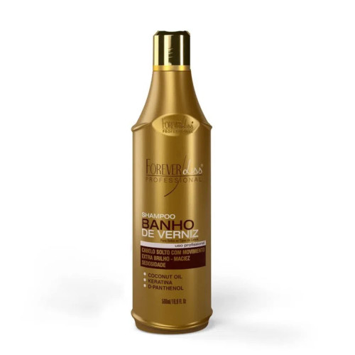 Forever Liss - Linha Banho de Verniz - Shampoo Extra Brilho 500 Ml - (Varnish Bath Collection - Extra Shine Shampoo 16.90 Fl Oz)