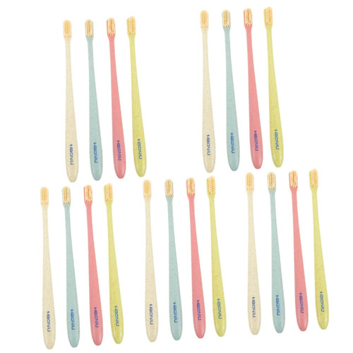 Healeved 20 pcs Toothbrush Tongue Brush Teeth Tooth Brush Travel so Soft Plastic Chewing Gum