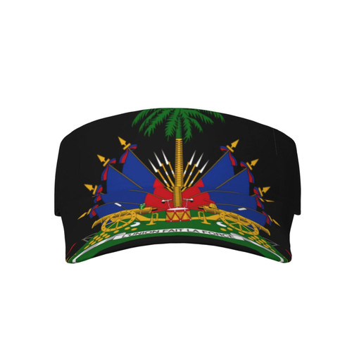 Funny Haiti Haitian Flag Hats Men Women Haiti Sport Sun Visor One Size Adjustable Flag Cap