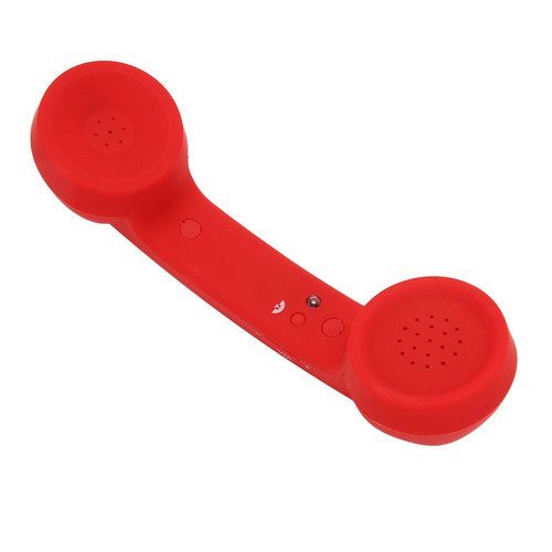 Bluetooth Telephone Handset, Retro Radiation Proof Rechargeable Wireless Mobile Phone Handset Receiver with Comfortable Call (Red)