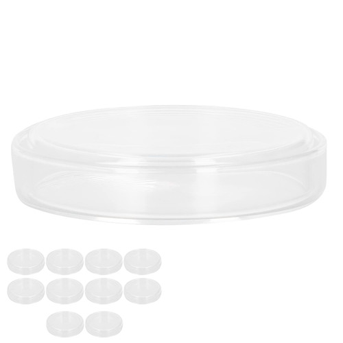 Glass Petri Dishes Glass Culture Dish Borosilicate Glass Laboratory Covering Instruments 10Pcs Petri Dishes