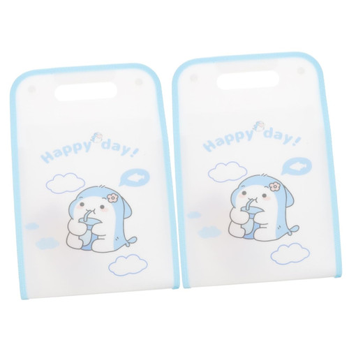 DIYEAH 2pcs Portable Folder Document Folder Large Capacity File Folder Paper Folders Accordion File Large Capacity File Keeper Business File Portable File Keeper Pp Expand Cartoon A4