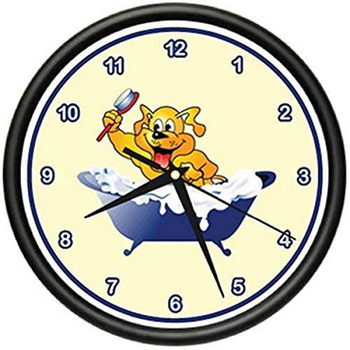 SignMission Groomer Salon Clippers, Beagle Wall Clock Dog pet Dogs Puppy Breeder Gift, 1DOG Grooming