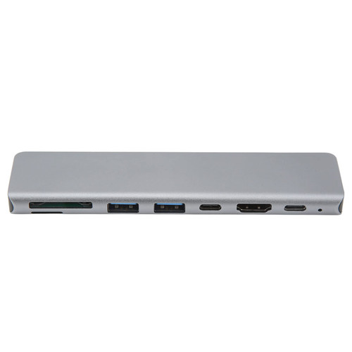 7 in 1 Type C Hub 7 in 1 Multiport Adapter USB ocking Son Type C Type C Hub 7 in 1 USB 3.0 PD Fast Charging 4K HD Multimedia Interface High Speed Multiport Adapter with Card Reader