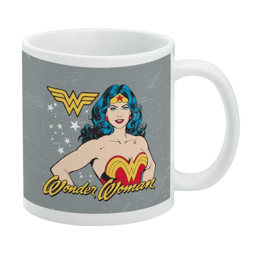 GRAPHICS & MORE Wonder Woman Vintage Icon Ceramic Coffee Mug, Novelty Gift Mugs for Coffee, Tea and Hot Drinks, 11oz, White