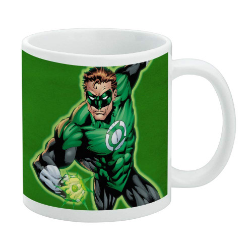 GRAPHICS & MORE Green Lantern Character Ceramic Coffee Mug, Novelty Gift Mugs for Coffee, Tea and Hot Drinks, 11oz, White