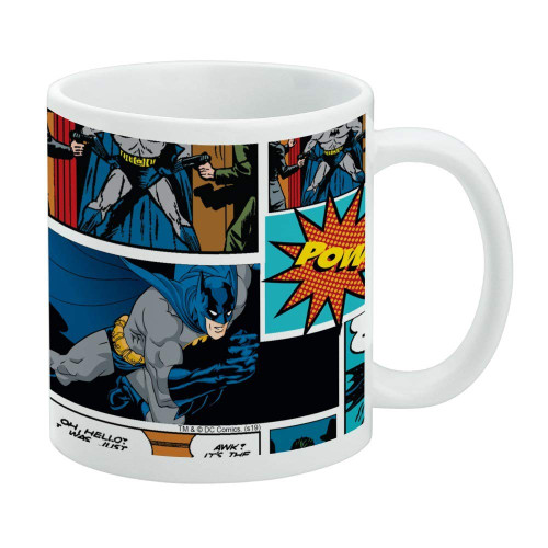 GRAPHICS & MORE Batman Comic Pattern Ceramic Coffee Mug, Novelty Gift Mugs for Coffee, Tea and Hot Drinks, 11oz, White