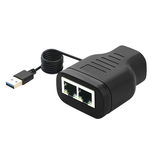 Yoetaun 1 to 2 Way LAN RJ45 Extender Splitter Ethernet Adapter for Internet Cable Connection 1 Input 2 Simultaneous Networking Rj45 Extender Connector Adapter