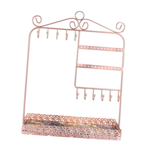 BESTOYARD 1pc Jewelry Tree Earring Organizer Stand Earring Holder Jewelry Holder Stand Jewelry Display Tree Stand Earring Display Holder Earring Stand Ear Stud Showcase Necklace Holder Gold