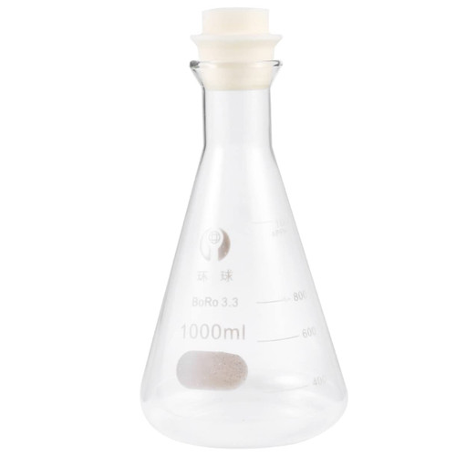 SOLUSTRE 1pc Beaker with Lid Wide Mouth Lid Beakers and Test Tubes Erlenmeyer Flask 2000ml Graduated Flask Labs Flask Graduated Glass Flask Glassware Student Use Graduated Bottle Thicken