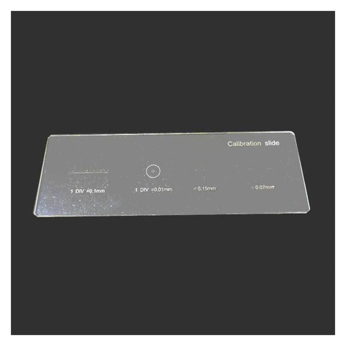 GFONIX Microscope Adapter 0.01mm Microscope Stage Micrometer Microscope Slide Cross Dot with 4 Scales Microscope Accessories