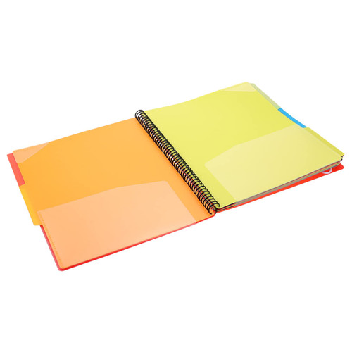 TEHAUX Coil Notebook Folder File Binder Folder Binder Organizer Poly Project Organizer Binder Folders File Folders Coil Classify Folder Document Dividers Paper Information Booklet Office