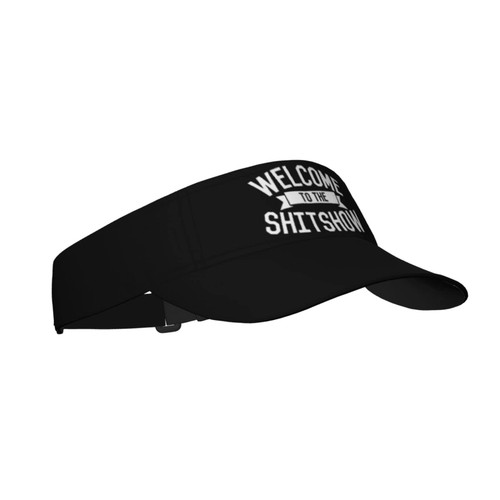 Welcome to The Shit Show Sun Visor Cap for Women Men Summer Adjustable Sun Protection Visors Black