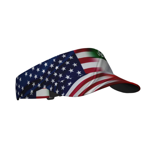 Somaliland America Flag Sun Visor Cap for Women Men Summer Adjustable Sun Protection Visors Black