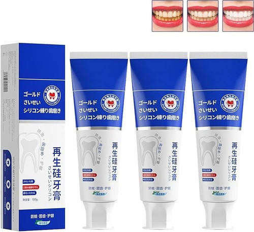 Recycled Silicon Toothpaste,Whitening Silicon Toothpaste, Deep Cleaning Care Toothpaste for Teeth Whitener (Color : 3pcs)