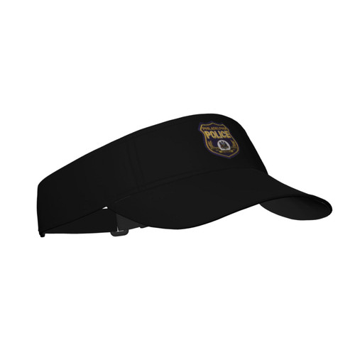 Patch of The Philadelphia Police Sun Visor Cap for Women Men Summer Adjustable Sun Protection Visors Black