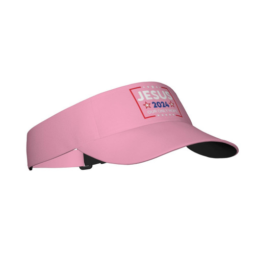 Jesus 2024 Our Only Hope Sun Visor Cap for Women Men Summer Adjustable Sun Protection Visors Black