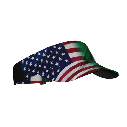 Ireland America Flag Sun Visor Cap for Women Men Summer Adjustable Sun Protection Visors Black Ireland America Flag Sun Visor Cap for Women Men Summer Adjustable Sun Protection Visors Black