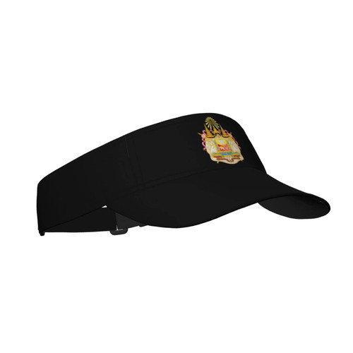 Coat of Arms Thailand Sun Visor Cap for Women Men Summer Adjustable Sun Protection Visors Black