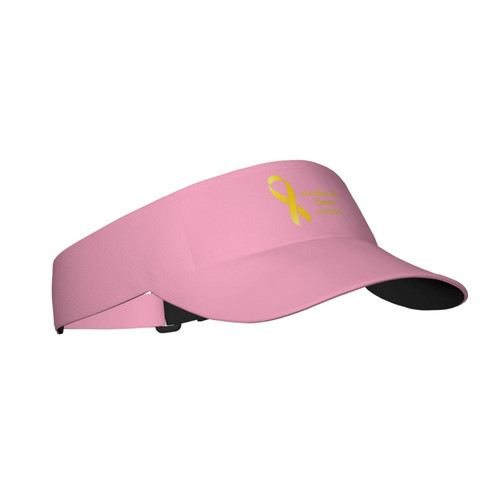 Childhood Cancer Awareness Sun Visor Cap for Women Men Summer Adjustable Sun Protection Visors Black