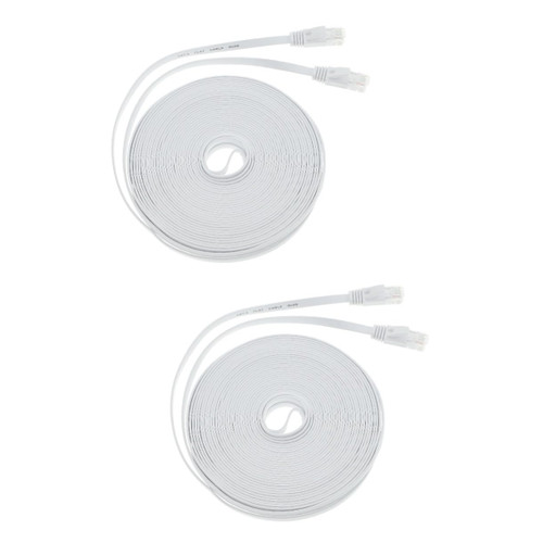 OSALADI 2pcs 6 Category 6 Network Cable Jumper Cat 6 Network Cable Cat 6 Internet Cable Networking Cord Internet Cord Patch Cable Network Patch Cord Ethernet Copper White
