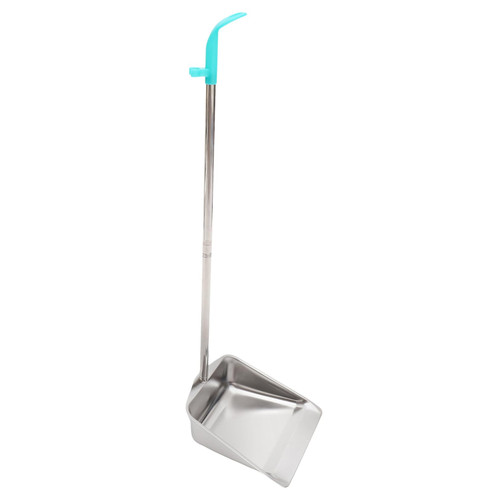 LALAFINA Kitchen Shovel Upright Pans Long Handled dustpans Indoor Dustpan Kitchen Cleaning Shovel Stand up Dustpan Lobby dustpans Outdoor pan Small Broom Stainless Steel Office Broom